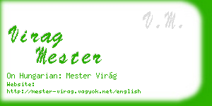 virag mester business card