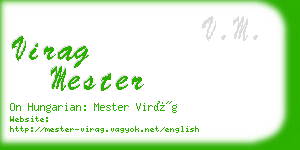 virag mester business card